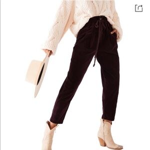 Free people Margate Corduroy Pants In Panther Rose
